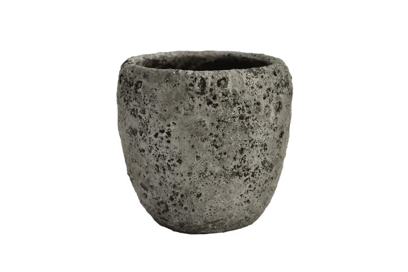 Luxe Bloempot AGATA Steengrijs – D16 H16 cm