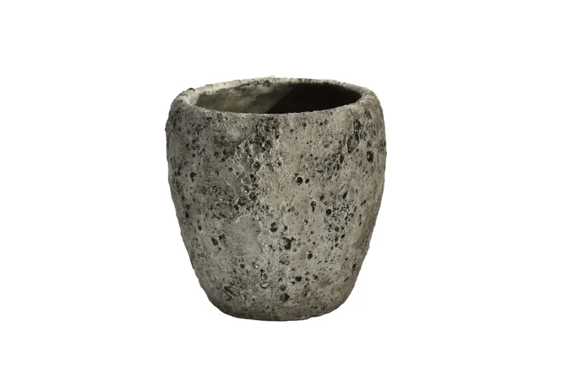 Luxe Bloempot AGATA Steengrijs – D18 H18 cm