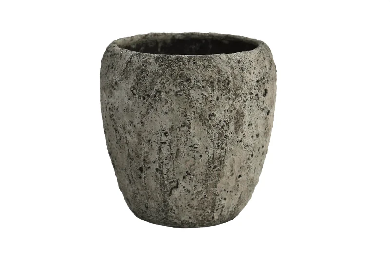 Luxe Bloempot AGATA Steengrijs – D21 H21 cm