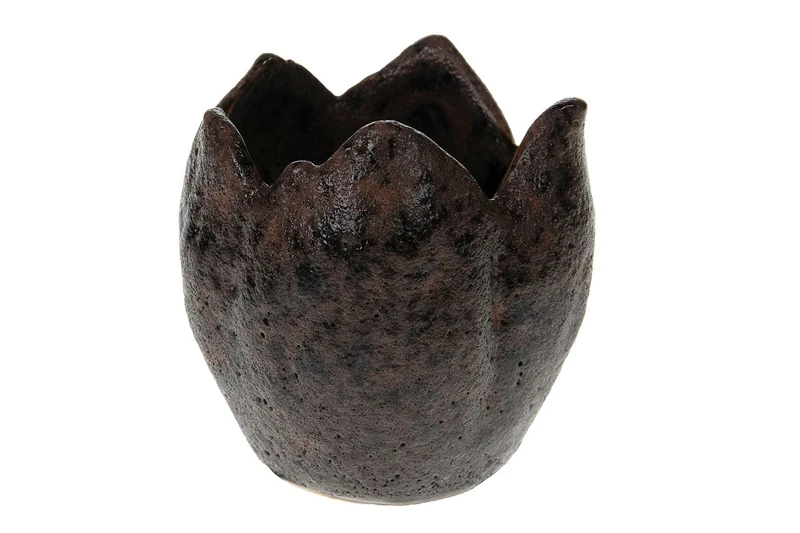 Luxe Bloempot SIENNA Grijs/Zwart – ø 9 cm