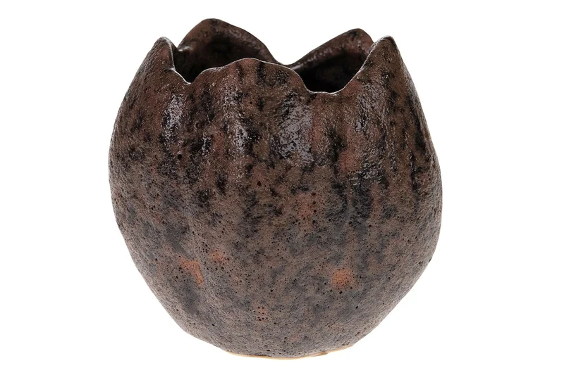 Luxe Bloempot SIENNA Grijs/Zwart – ø 10 cm