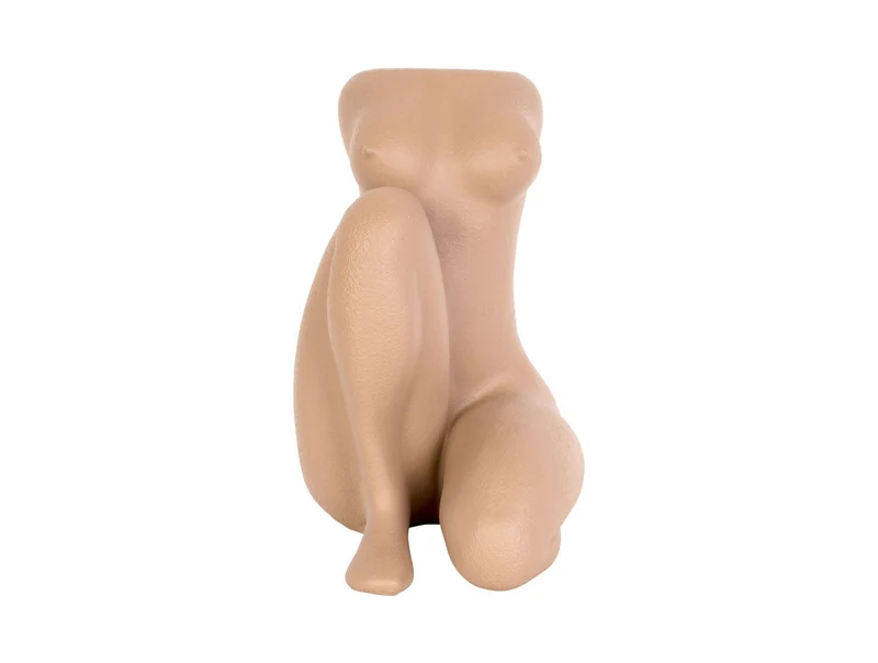 Luxe Bloempot SITTING LADY Bruin - D 22 x 28 x 37 cm