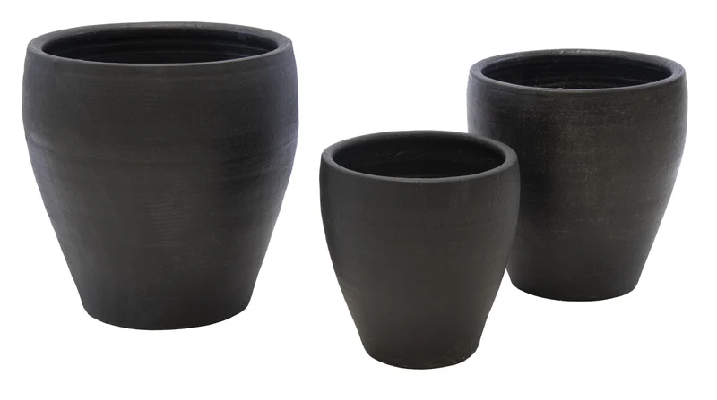 Luxe Bloempot FILOMENA Zwart – D24/36 H25/38 cm