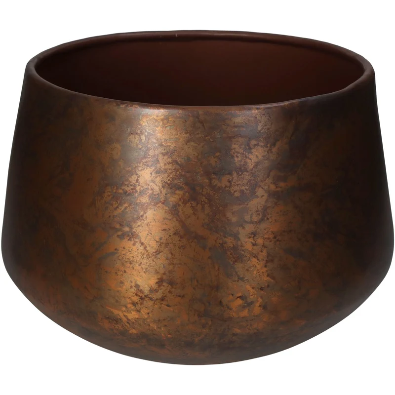 Luxe Bloempot LUDOVICA Kopper – ø 28x28x19 cm