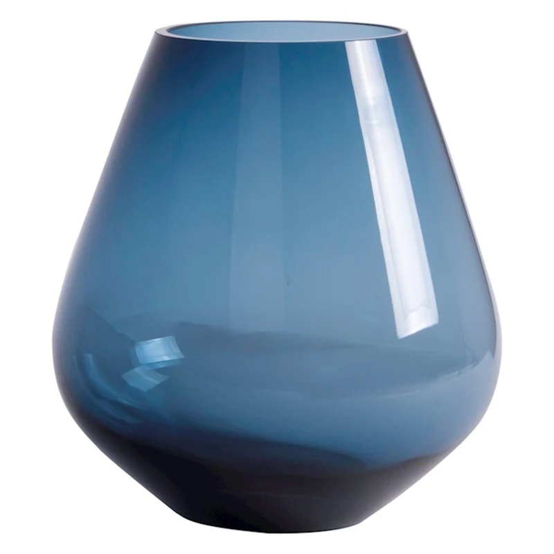 Luxe Vaas TASMAN Blauw S – ø20 x H22 cm