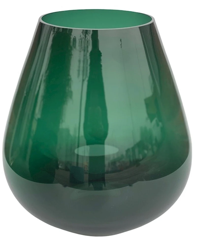 Luxe Vaas TASMAN Donker Groen – ø26 x H28 cm