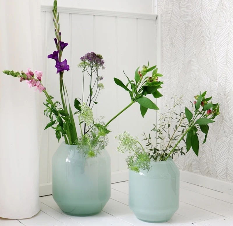 Luxe Vaas SILL Blauw/Grijs – ø24 x H29 cm