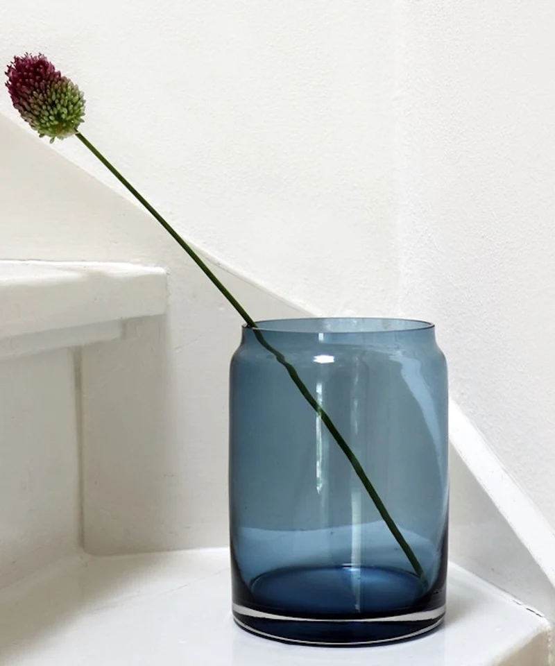 Luxe Vaas DENDER Blauw – ø13 x H18 cm