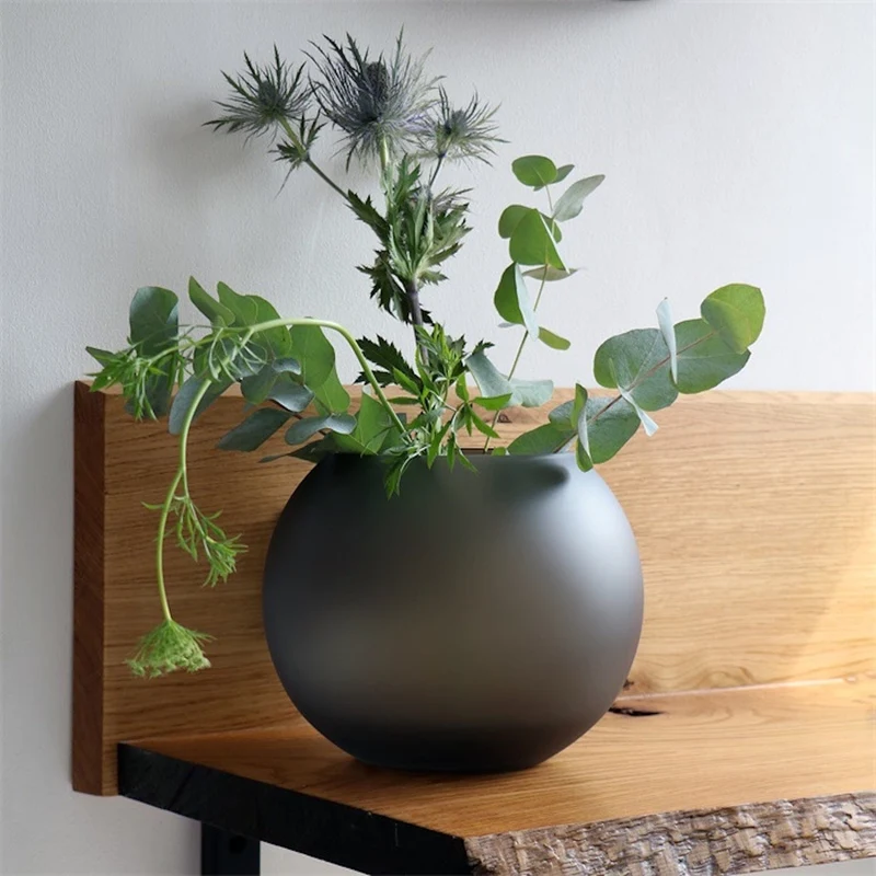 Luxe Vaas ZAMBEZI Grijs – ø25 x H20,5 cm