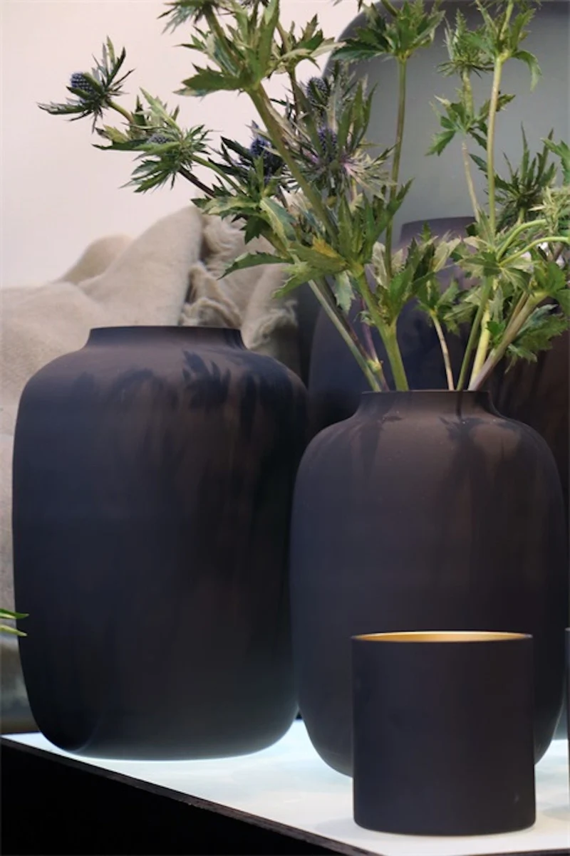 Luxe Vaas ARTIC Zwart – S Ø21 x H29 cm
