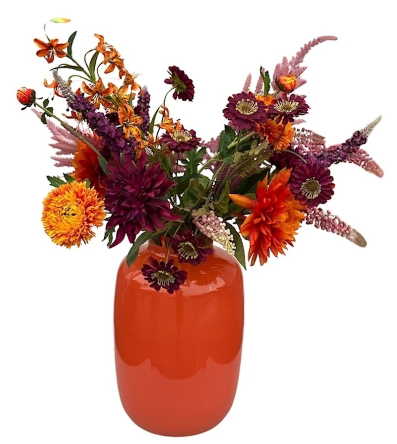 Luxe Vaas ARTIC Oranje – M Ø25 x H35 cm