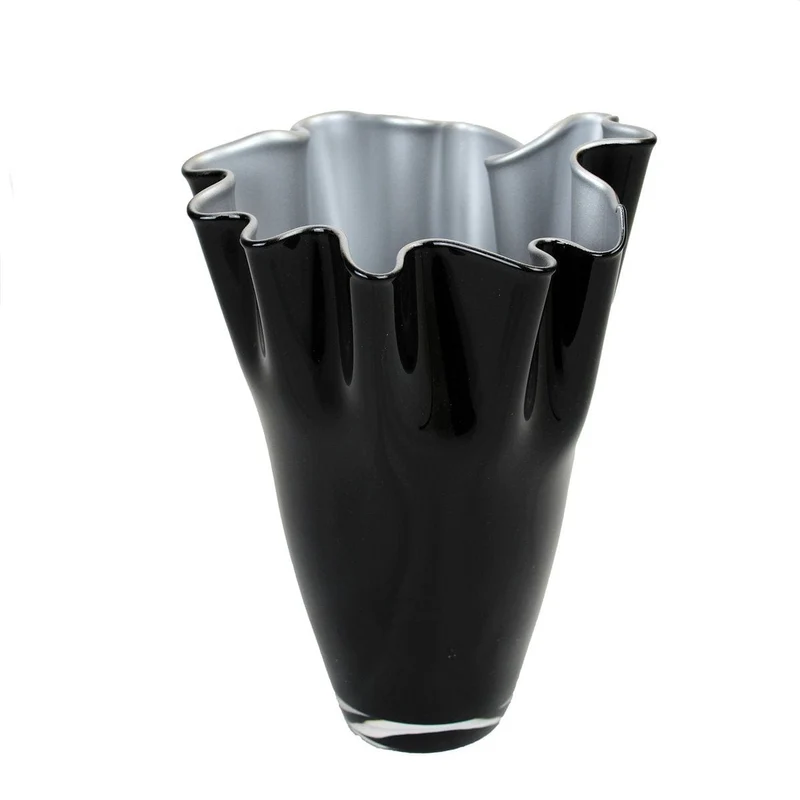 Luxe Vaas LEO Zwart/Grijs – D21 x H30 cm