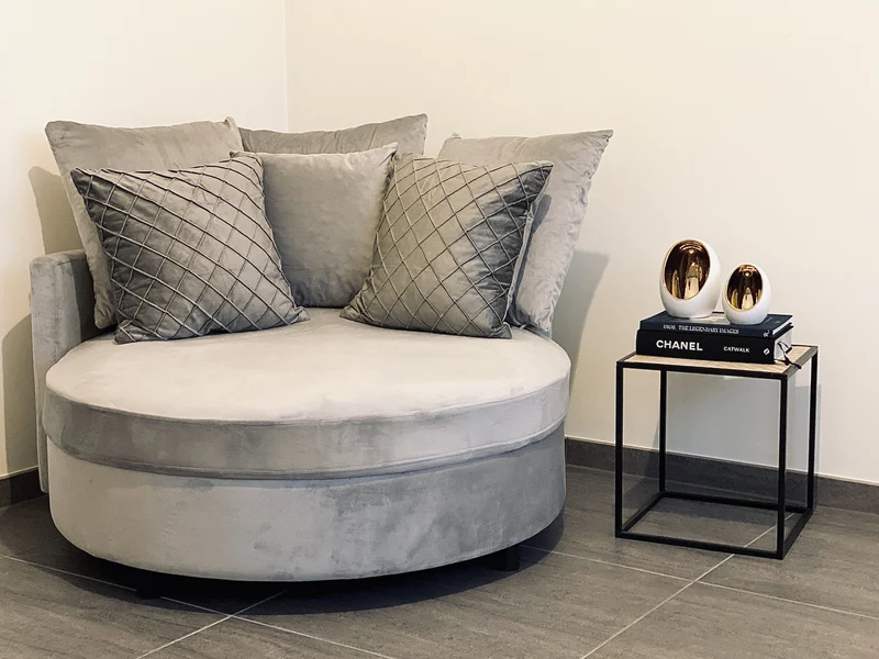 Luxe XXL Fauteuil SOFIE Grey - ø115 x H58
