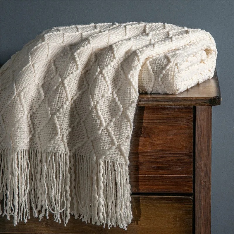 Luxe Plaid Italy White