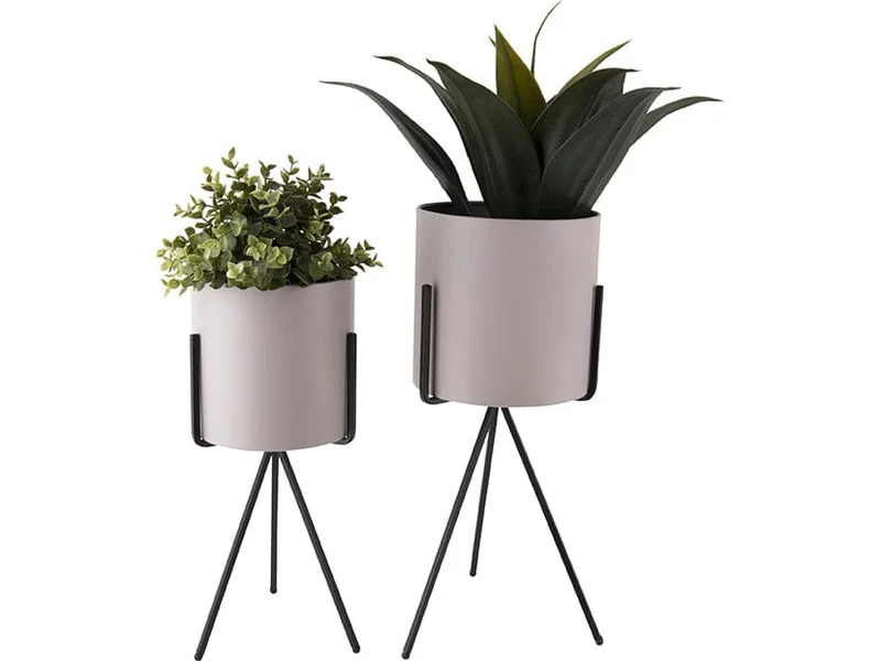 Luxe Bloempot CRUTCH XL Grijs - D 23 x 48.5 cm