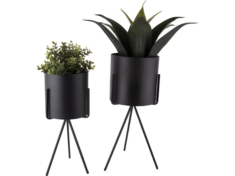 Luxe Bloempot CRUTCH XL Zwart - D 23 x 48.5 cm