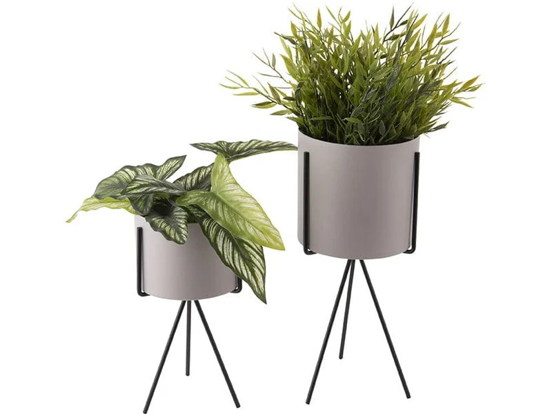 Luxe Bloempot CRUTCH Grijs - 12.5 x 29.5 cm