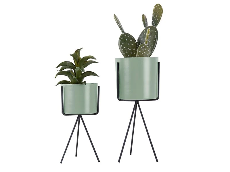 Luxe Bloempot CRUTCH Groen - 12.5 x 29.5 cm