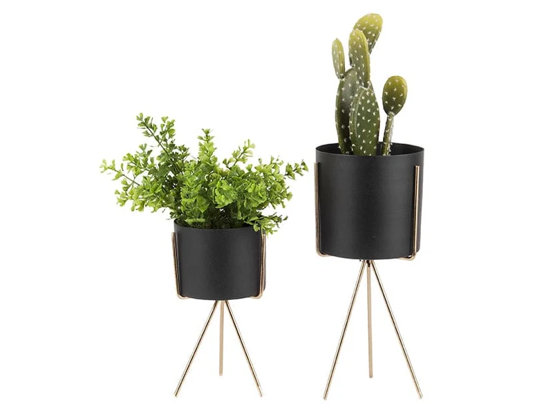 Luxe Bloempot CRUTCH Zwart - 12.5 x 29.5 cm