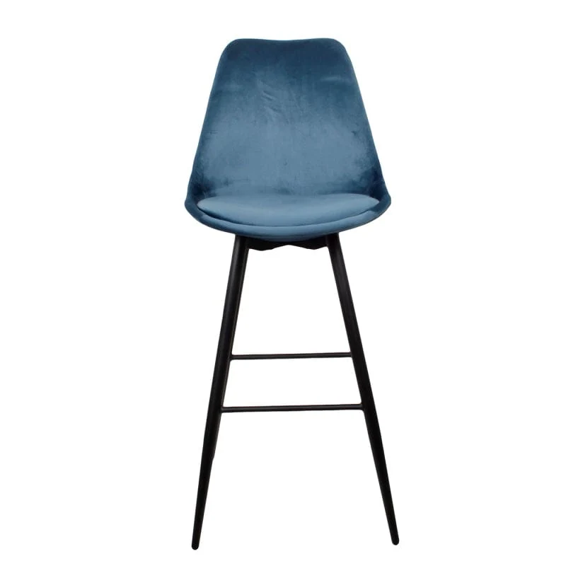 Luxe Barkruk LEAVE BAR Blauw – 51x58x117 cm