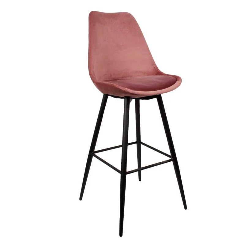 Luxe Barkruk LEAVE BAR Roze – 51x58x117 cm