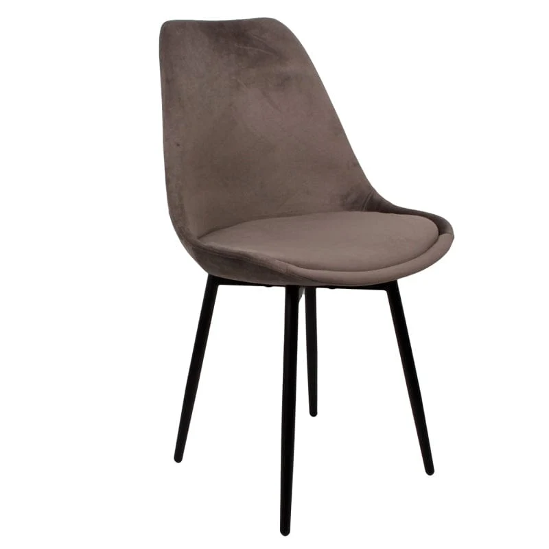 Luxe Eetkamerstoel LEAF Grijs – ø 47x52.5x87 cm