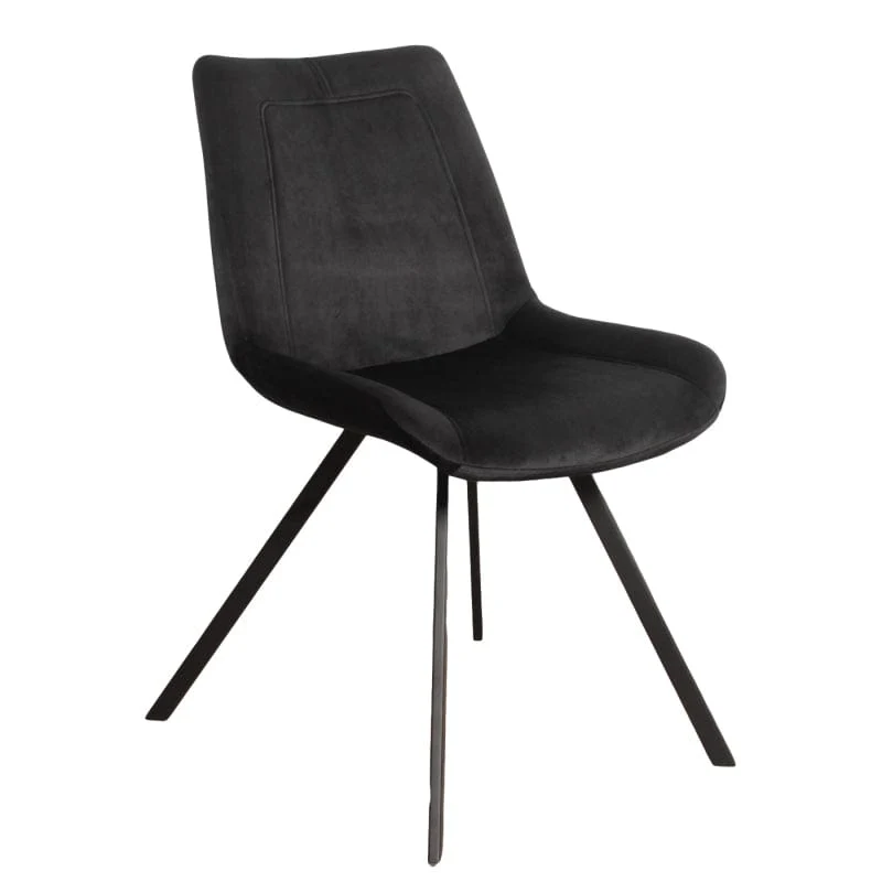 Luxe Eetkamerstoel RAY Zwart – ø 48x59x83 cm