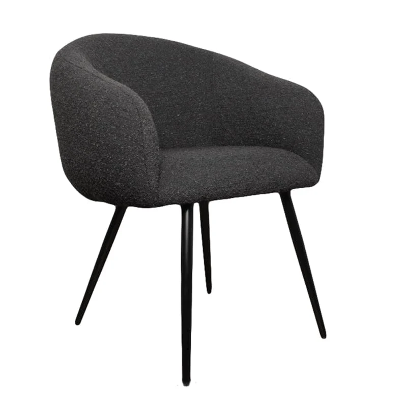 Luxe Eetkamerstoel BUBBLE Zwart – ø 64x64x81 cm