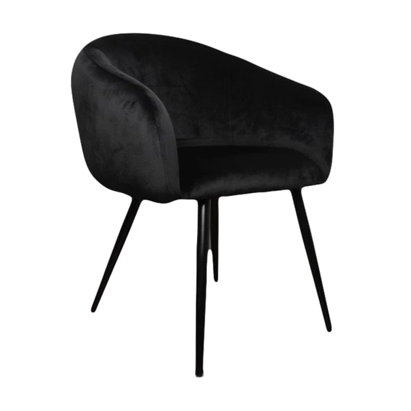 Luxe Eetkamerstoel BUBBLE Zwart – ø 64x64x81 cm