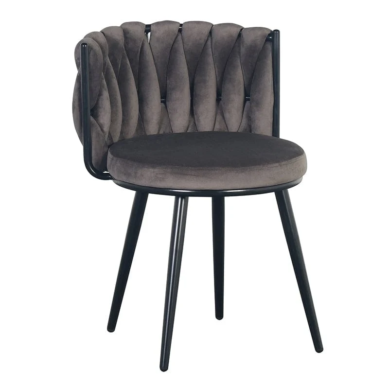 Luxe Eetkamerstoel MOON Grijs – ø 53x56x70 cm
