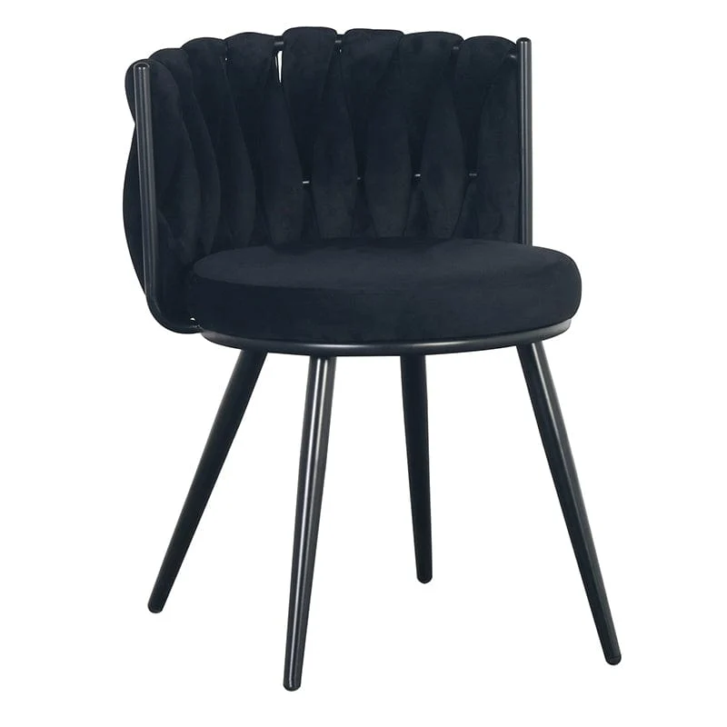 Luxe Eetkamerstoel MOON Zwart – ø 53x56x70 cm