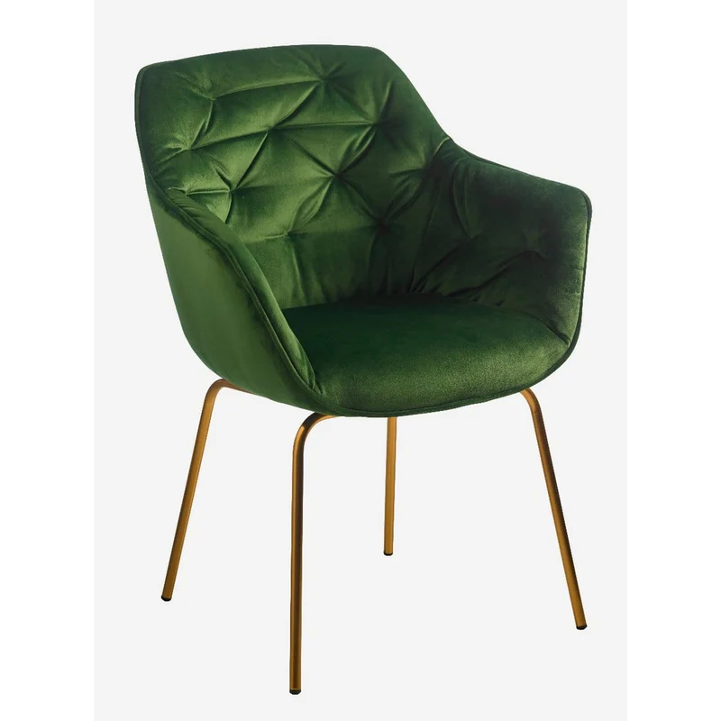 Luxe Eetkamerstoel HEDY Groen – ø 57x62x84 cm