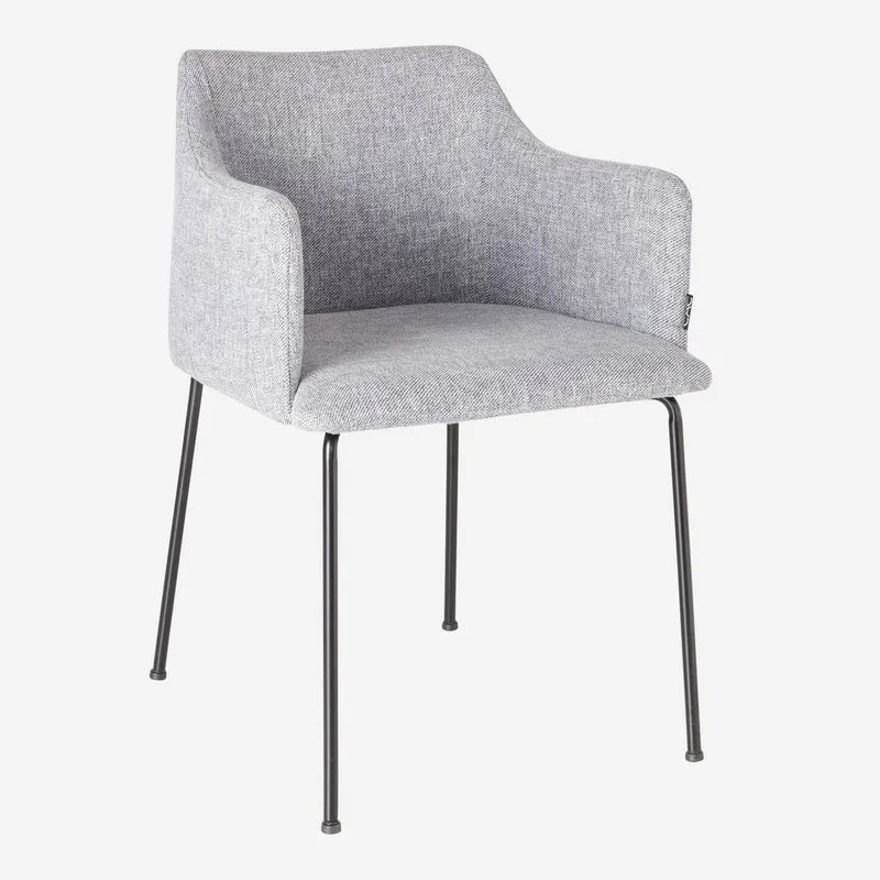 Luxe Eetkamerstoel DAME Grijs – ø 53x52.5x76 cm