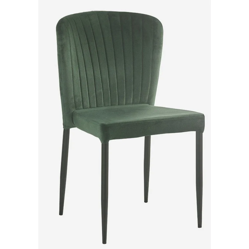Luxe Eetkamerstoel VERDE Groen – ø 55x46x87 cm