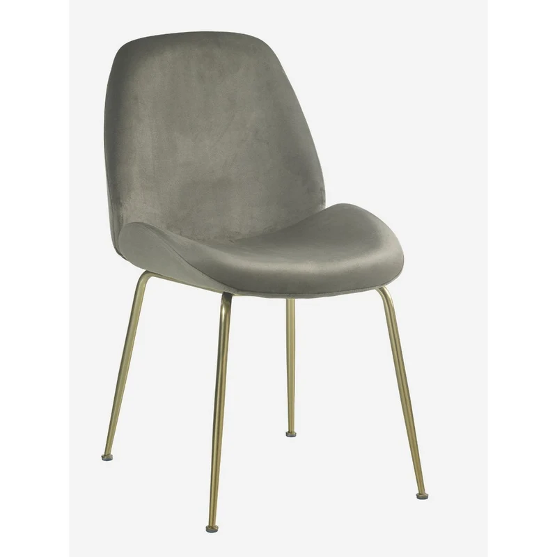 Luxe Eetkamerstoel BIANCA Grijs – ø 44.5x47x86 cm