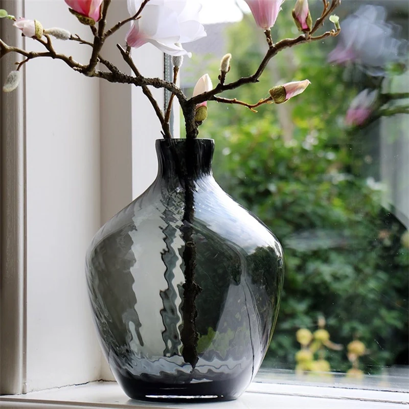 Luxe Vaas TRAUN Grijs – ø 23,5 x H30 cm
