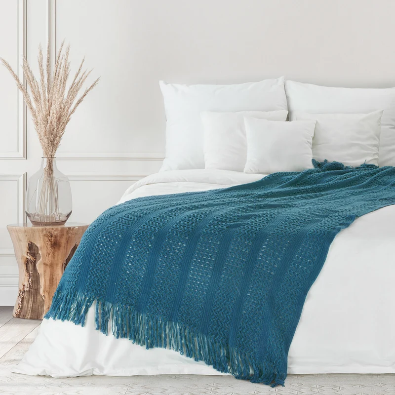Luxe Plaid AKRYL/1 Blauw