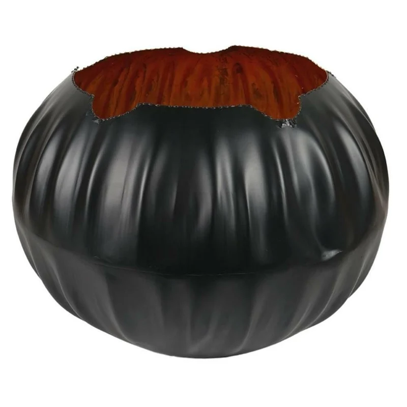 Luxe Vaas BOWL DAANTJE ZWART-GOUD METAAL 40X31CM
