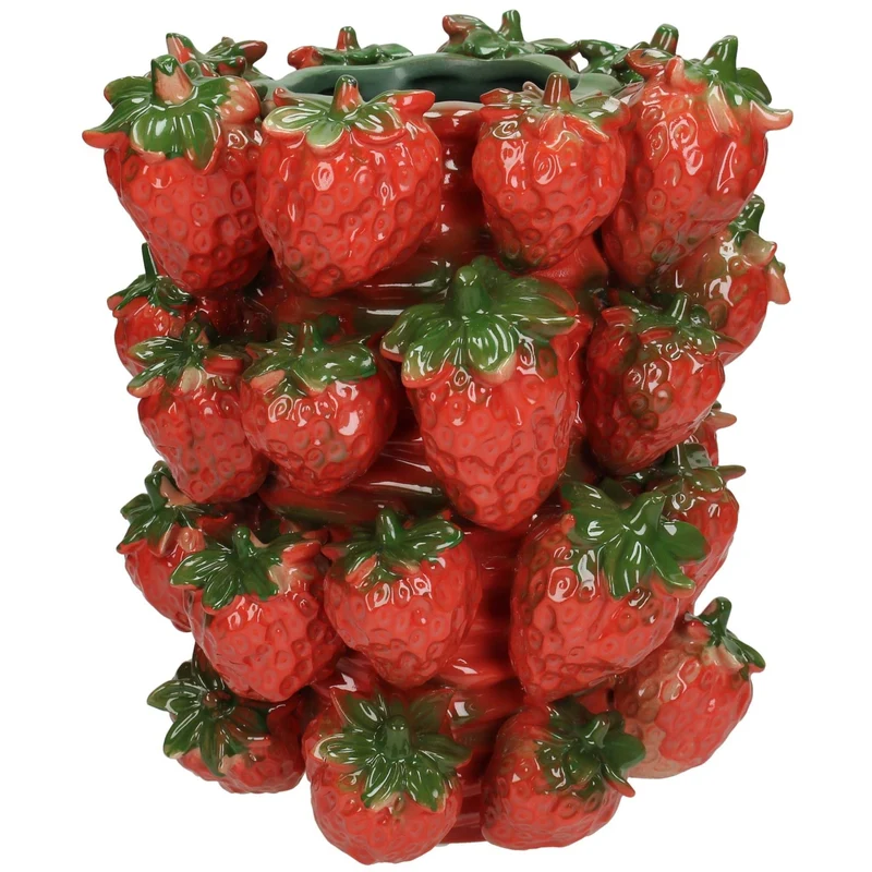 Luxe Bloempot Strawberry Rood – ø 22x22x26 cm