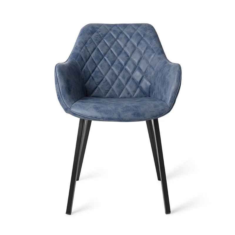Eetkamerstoel LONDON Vegan Leer - Indigo