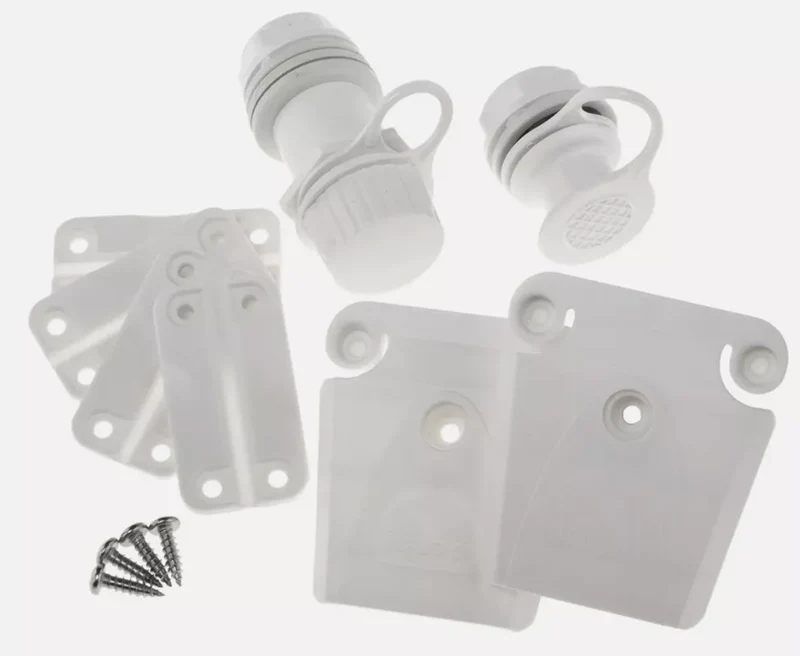 Igloo 20108 Universal Ice Chest / Cooler Hinge, Latch, Drain Parts Kit White