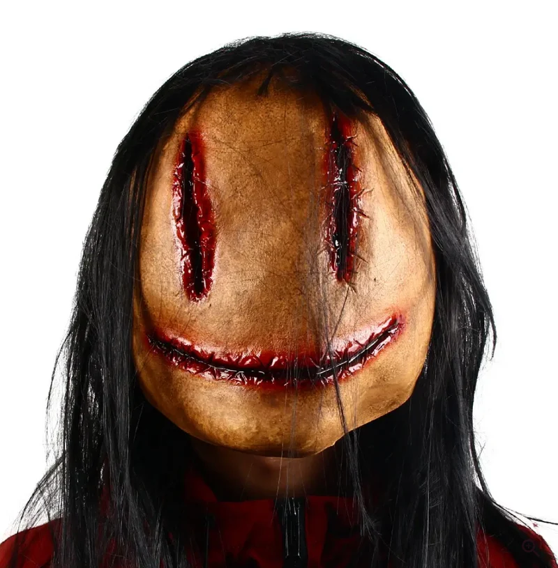 Grijnsmasker – Overtrekkend gezichtsmasker voor Halloween en verkleedfeesten