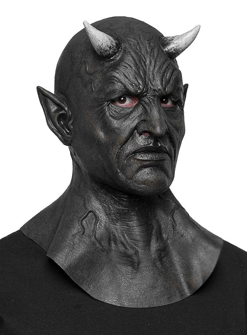 Demonenmasker – Gehoornd horrorgezicht voor Halloween en verkleedavonden