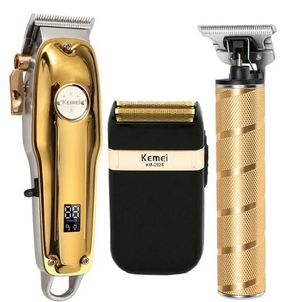 Tondeuse Set Heren 3-delig – Draadloze Haartrimmer, Baardtrimmer & Foil Shaver