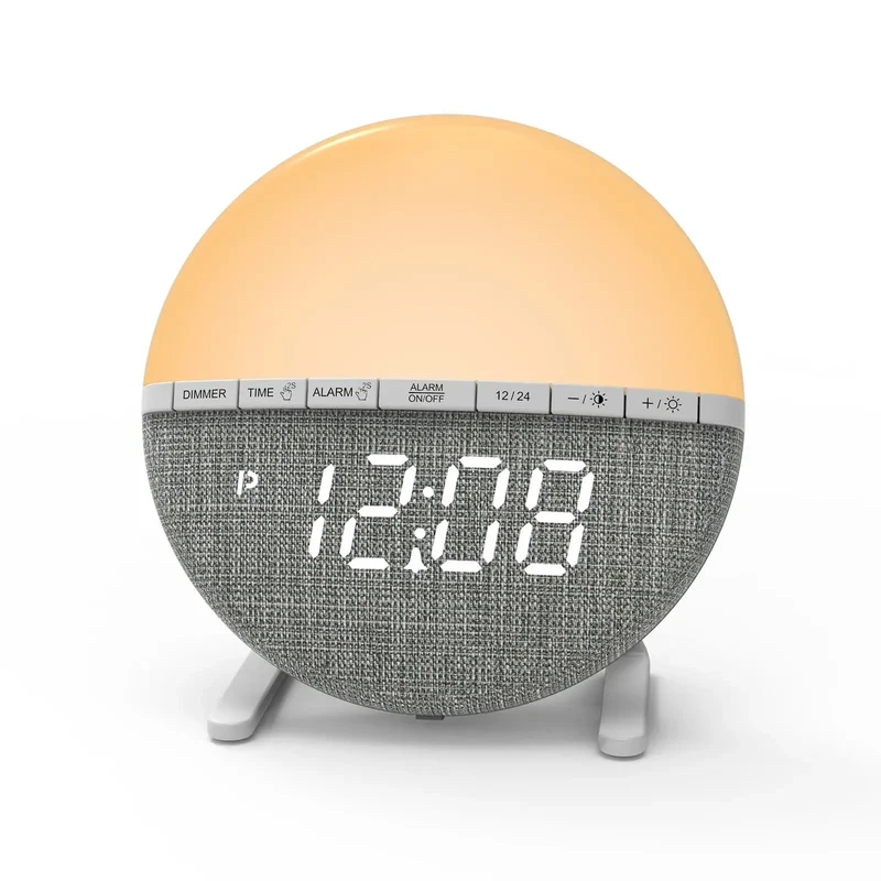 Digitale wekker – zonsopgang en kleurveranderend nachtlicht