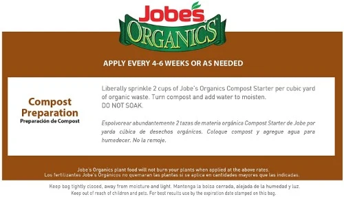 Jobe's 09926 4 LB Bag of 4-4-2 Organic Compost Starter Fertilizer