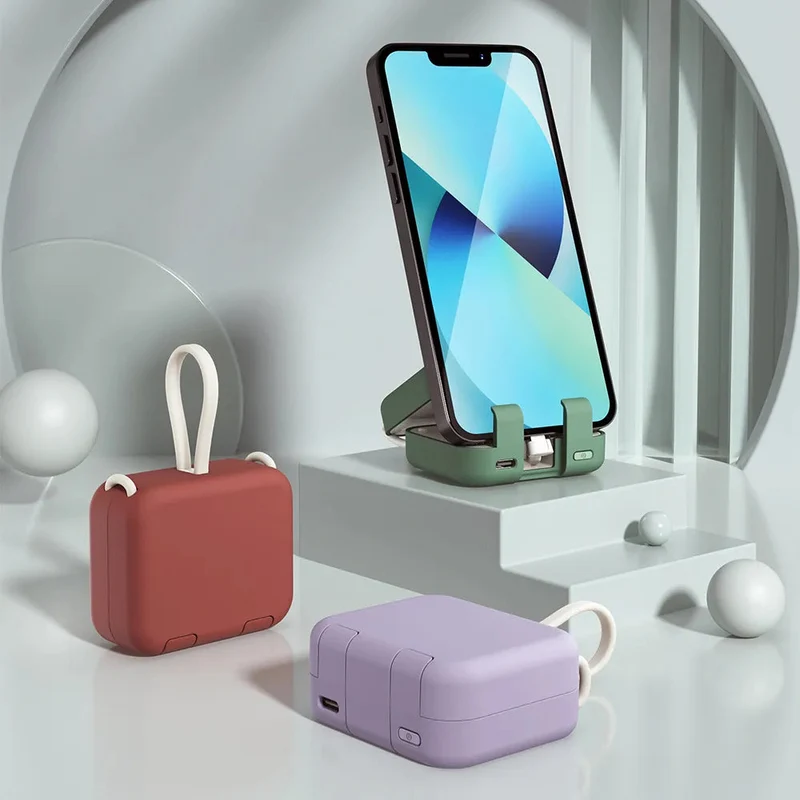 Powerbank – compacte 4000mAh oplader met Type-C & Lightning kabel
