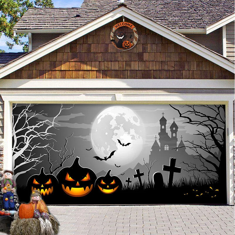 Garagedeurdoek – Weerbestendige bedrukking die zonder gereedschap hangt