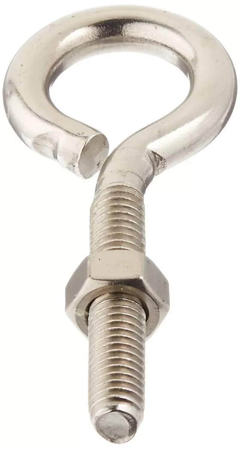 National N221-614 5/16" x 3-1/4" Stainless Steel Eye Bolts with Hex Nuts 2161BC