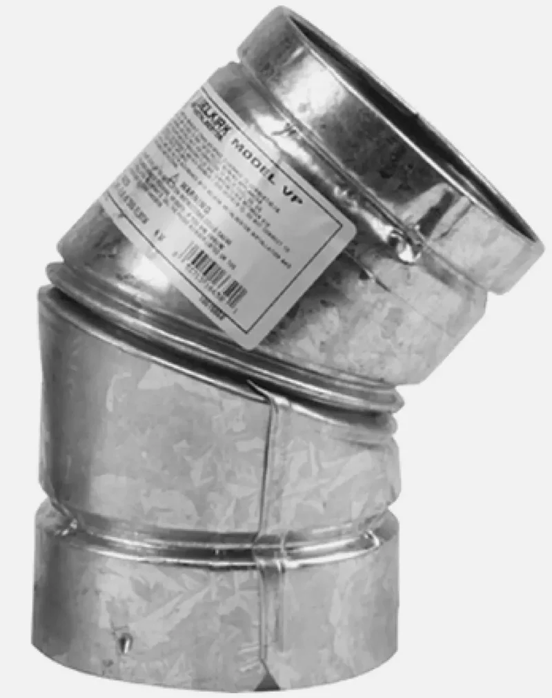 Selkirk 243216 3" Inner Diameter 25 Degree Pellet Vent Pipe Elbow